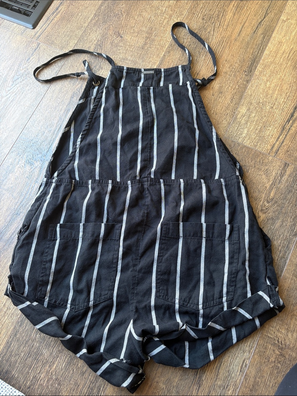 Billabong Black & White Vertical Stripe Romper - Picture 4 of 5